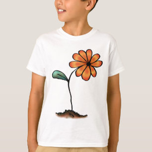 Süße orange Blume T-Shirt