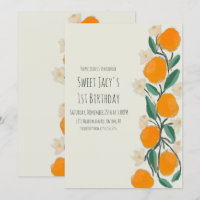 Süße orange botanische Blumen zum Geburtstag