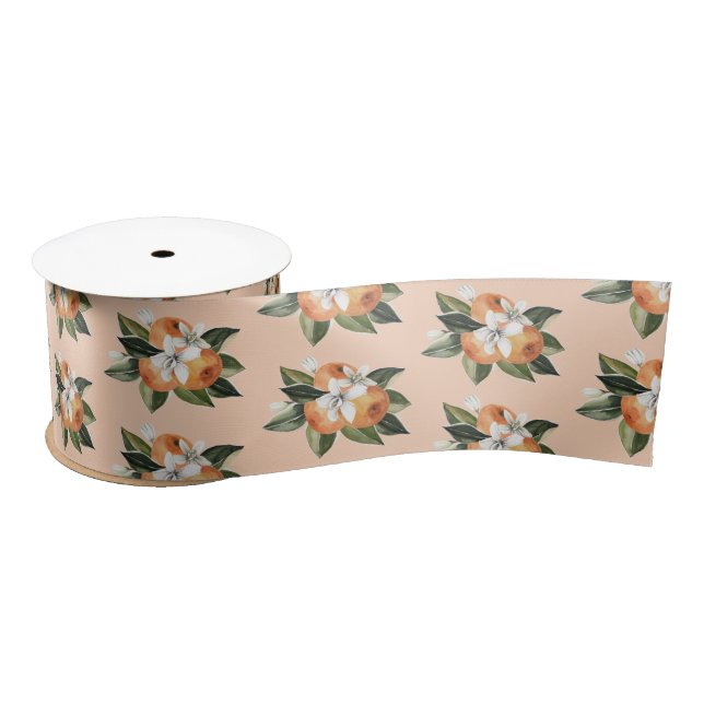 Süsse Orange Clementine Citrus Party Satin Ribbon Satinband (Spule)