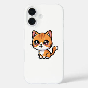 Süße orange getigerte Cartoon-Katze iPhone 16 Hülle