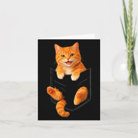 Süße orange getigerte Katze lustige Taschenkatze P