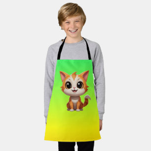 Süße orange Katze Cartoon-Style Charakter-89738 Schürze