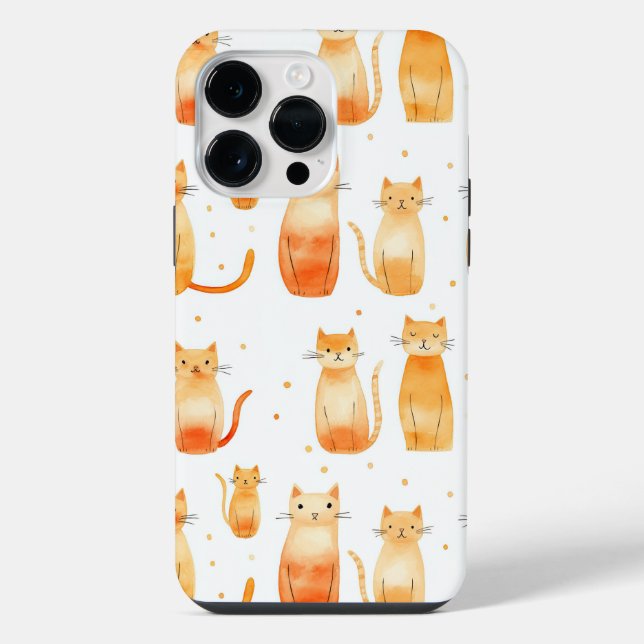 Süße orange Katzen iPhone Hülle (Rückseite)