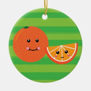 Süße Orange Keramikornament