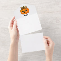 Süße Orange Kleine Kürbis Halloween Anpassen Name