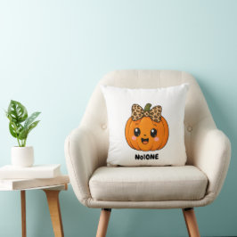 Süße Orange Kleine Kürbis Halloween Anpassen Name Kissen