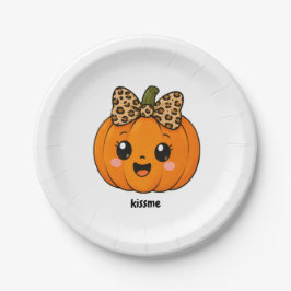 Süße Orange Kleine Kürbis Halloween Individueller Pappteller