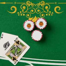Süße Orange Kleine Kürbis Halloween Individueller Pokerchips
