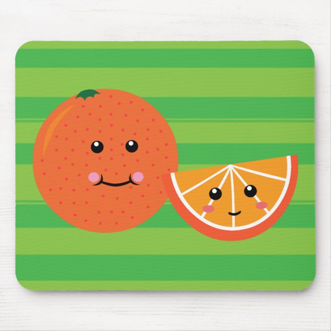 Süße Orange Mousepad (Vorne)