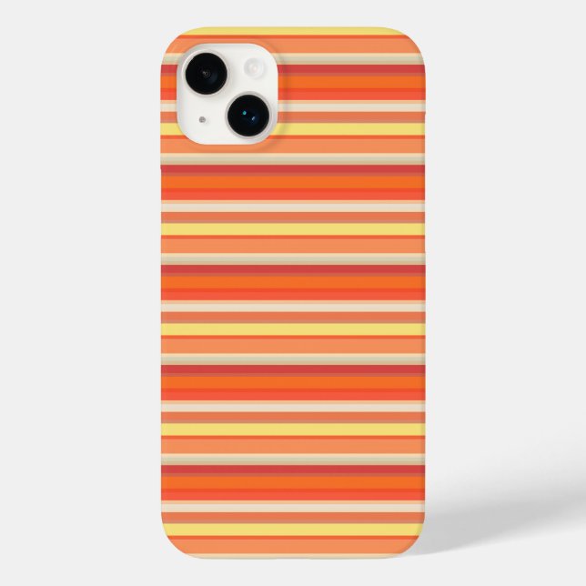Süße orange-rote Streifen Case-Mate iPhone Hülle (Rückseite)