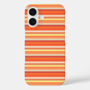 Süße orange-rote Streifen iPhone 16 Hülle