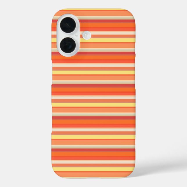 Süße orange-rote Streifen Case-Mate iPhone Hülle (Rückseite)