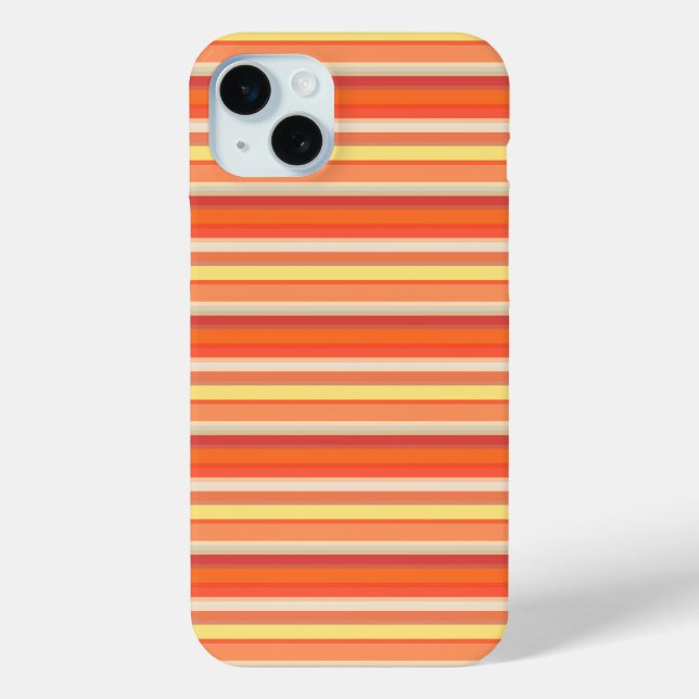 Süße orange-rote Streifen Case-Mate iPhone Hülle (Rückseite)