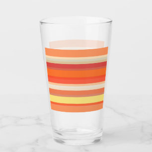 Süße orange-rote Streifen Glas