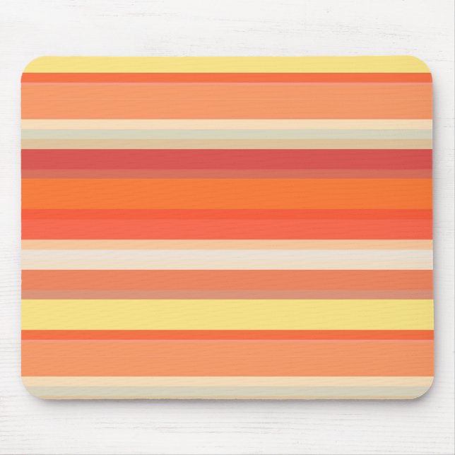 Süße orange-rote Streifen  Mousepad (Vorne)