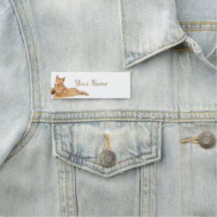 Süße orange Tabby-Katzen Kätzchen individuell Namensschild
