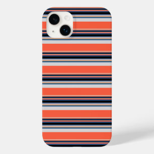 Süße orangeblaue Streifen Case-Mate iPhone 14 Plus Hülle