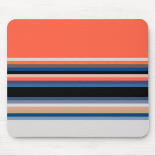 Süße orangeblaue Streifen Mousepad