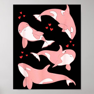 Süße Orca-Wal Meeresbiologe Meerestiere Valentinst Poster