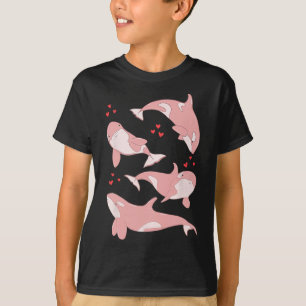Süße Orca-Wal-Meeresbiologin Meerestiere Valentins T-Shirt