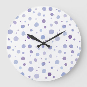 Süße organische Pinselstrich-Punkt-Kunst Große Wanduhr