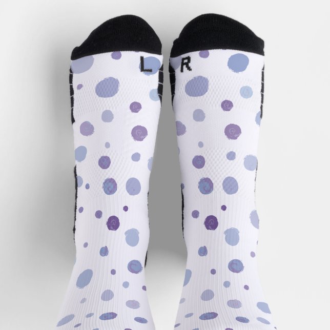 Süße organische Pinselstrich-Punkt-Kunst Socken (Oben)