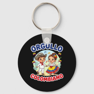 Süße Orgullo Colombiano Kinder Folklore Tanz Schlüsselanhänger