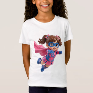 Süße Original Mädchen Star Superheldin Fliegend 3D T-Shirt