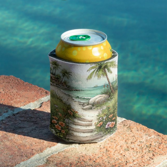 SÜSSE ORIGINELLE SOMMERSTRANDSZENE DOSENKÜHLER (In Situ Pool)