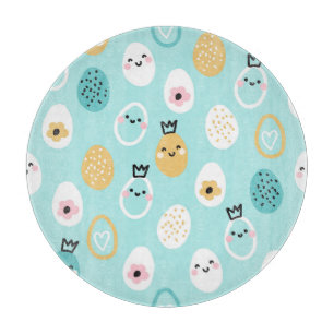 Süße Ostereier Muster Kawaii Pastellfarbene Eier Schneidebrett