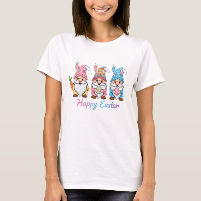 Süße Ostergnome Frohe Ostern T-Shirt (Vorderseite)