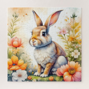 Süße Ostergrüße Vintage-Hase Puzzle