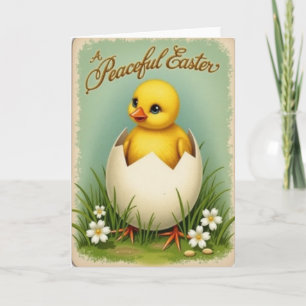 Süße Ostergrußkarte mit Küken Karte