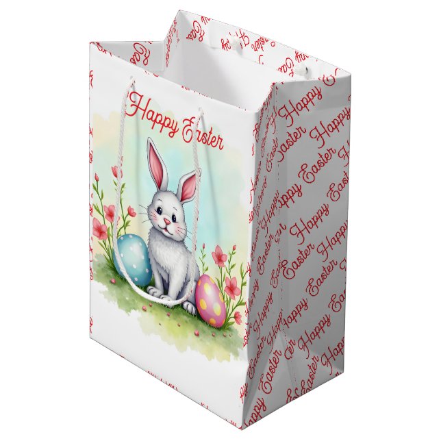 Süße Osterhase Sammlung Mittlere Geschenktüte (Vorderseite Schrägansicht)