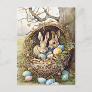 Süße Osterhasen-Ostereier Feiertagspostkarte