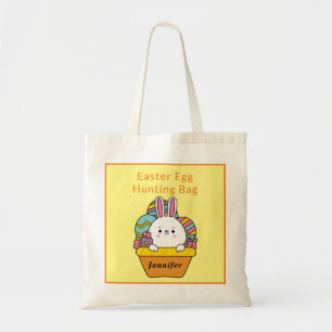 Süße Osterhasen-Ostereier-Jagdtasche mit Namen per Tragetasche