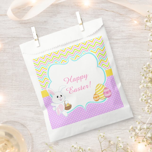 Süße Osterhasen-Ostereiersuche Geschenktütchen (Ausgeschnitten)