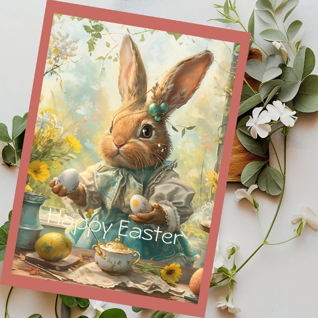 Süße Osterhasen-Ostergrüße Feiertagskarte (Von Creator hochgeladen)