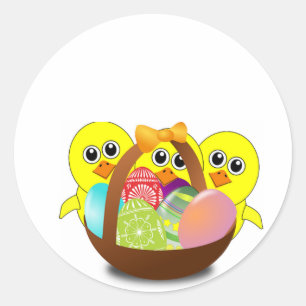 Süße Osterhasen Runder Aufkleber