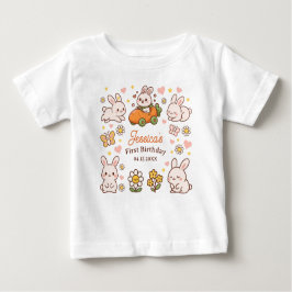 Süße Osterhasen Whimsical 1. Geburtstagsfeier Baby T-shirt
