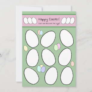 Süße Osterkarte Ostereier-Färbaktivität