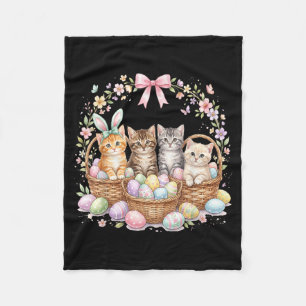Süße Osterkätzchen in Körben Katze Ostern Frauen Fleecedecke