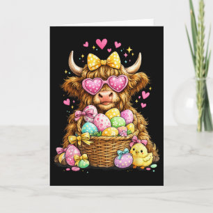 Süße Osterkuh mit Eiern Hasenfarm  Karte