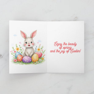 Süße Ostern Hasen und Eier Moderne Kollektion Feiertagskarte