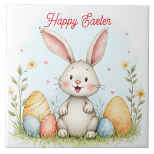 Süße Ostern Hasen und Eier Trendy Kollektion Fliese