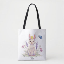 Süße Ostern-Katze mit Küken-Illustration Tasche