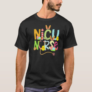 Süße Ostern Nicu Krankenschwester Hasenohren Frohe T-Shirt