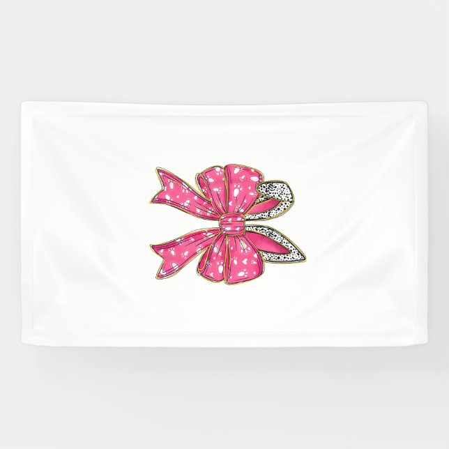 Süße Ostertag Coquette Schleife Bunny Kaninchen Da Banner (Horizontal)