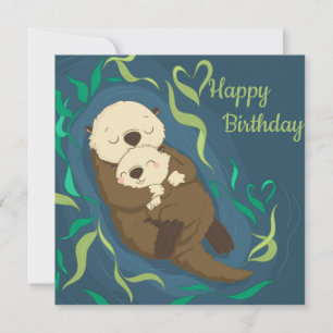 Süße Otter Feiertagskarte