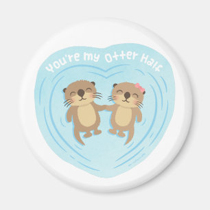 Süße Otter-Hälfte Wortspiel Liebe Humor Magnet